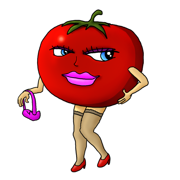 Девушка с помидорами