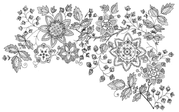 Узоры цветов для вышивки