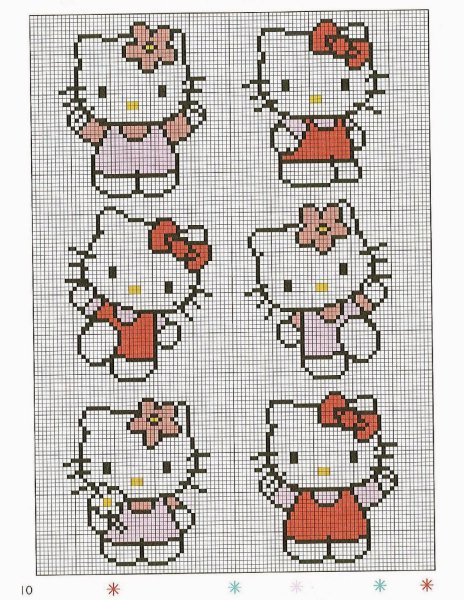Вышивка крестиком Хелло Китти
