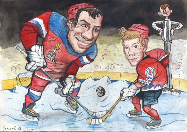 Хоккей карикатура