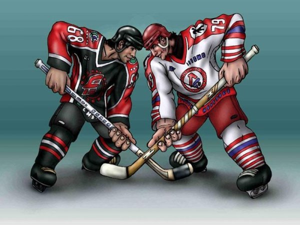 Хоккей карикатура