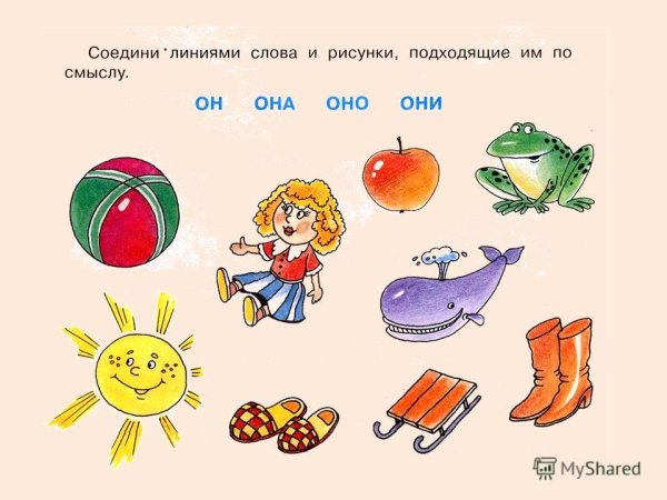 Он она оно для дошкольников