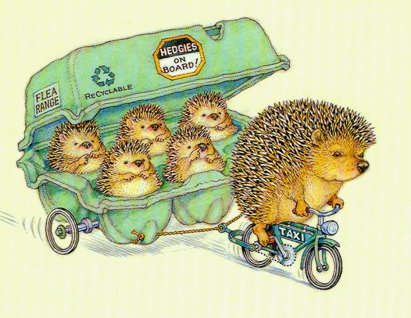 Еж с чемоданом