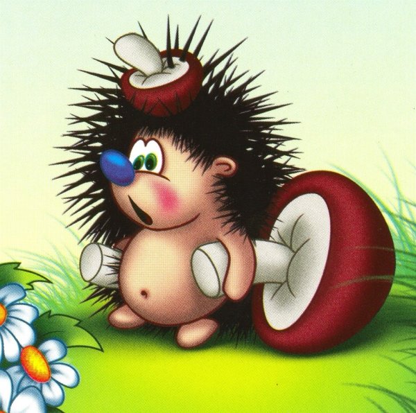 Смешной Ежик мультяшный