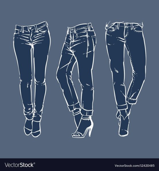 Рисование джинсов