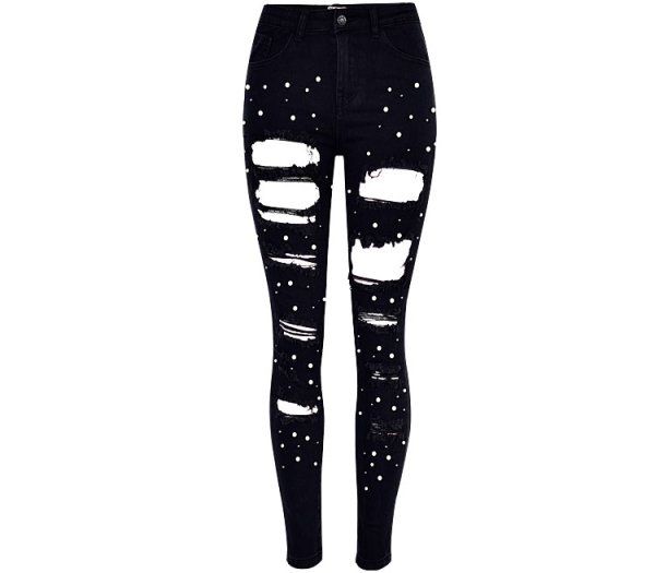 Чёрные джинсы для девочек