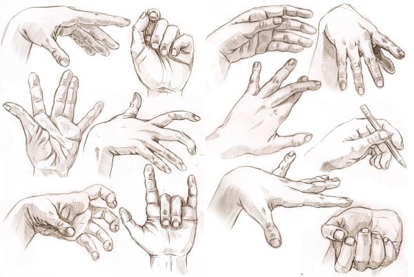 Нарисованная ладонь