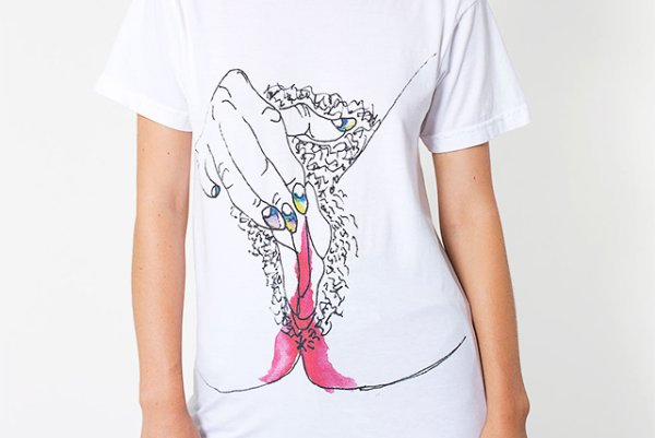 Футболка с принтом девушки