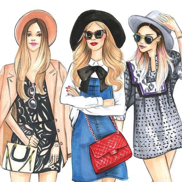 Стильная одежда для рисования девушек