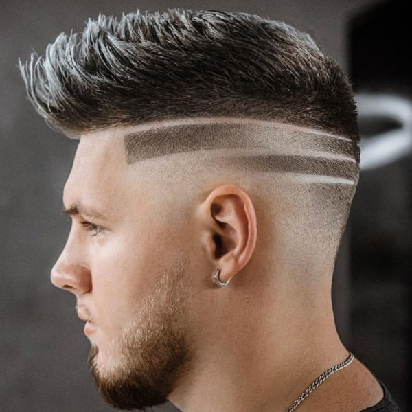 Мужские стрижки с выбриванием