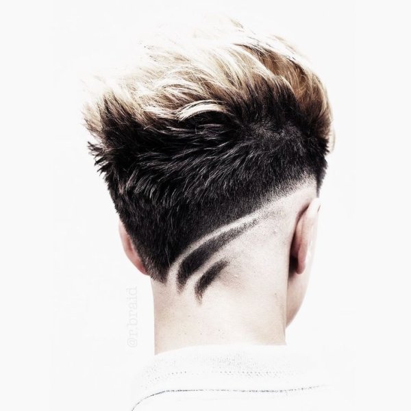 Подростковые стрижки с узорами