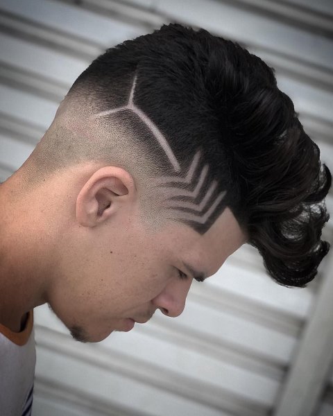 Мужские прически с полосками