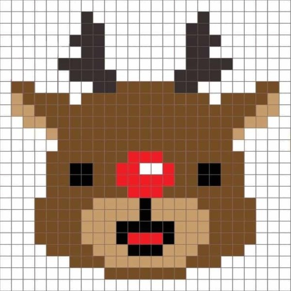 Рисунки по клеточкам новогодние