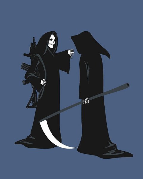 Смешные рисунок про смерть