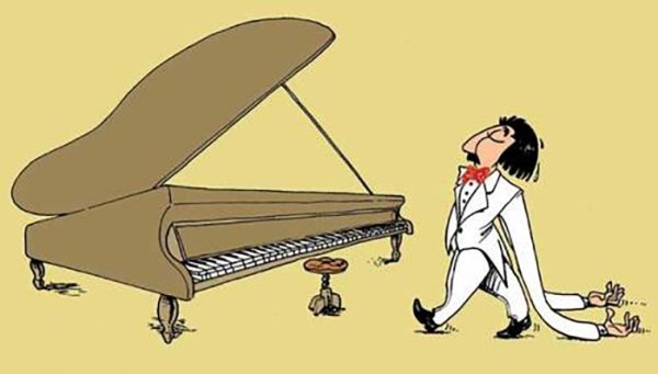 Пианино карикатура
