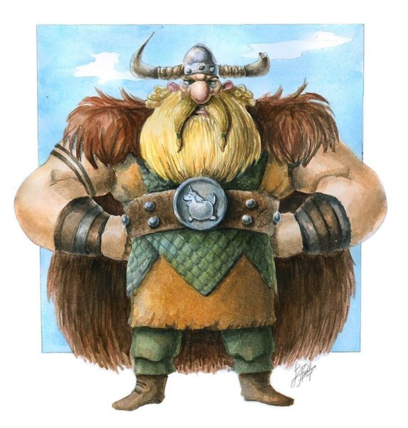 Викинг иллюстрация цветной