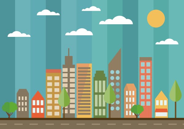 Город иллюстрация