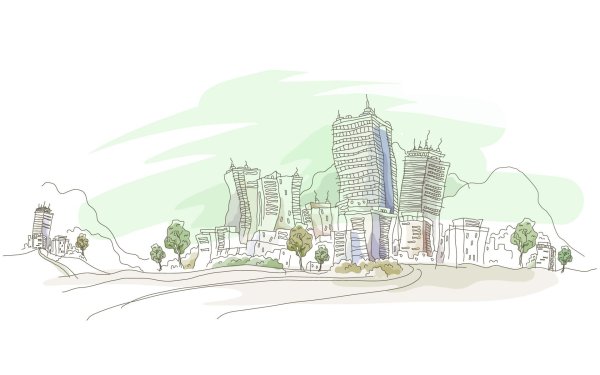 Нарисованный город