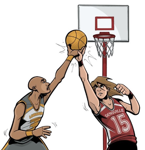 Нарисовать баскетболиста