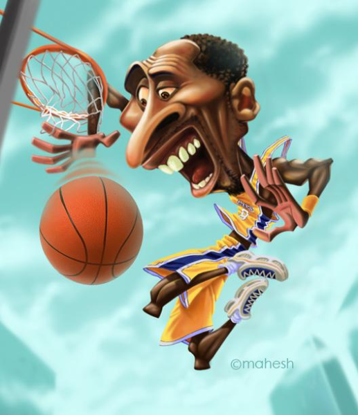 Карикатура баскетболиста
