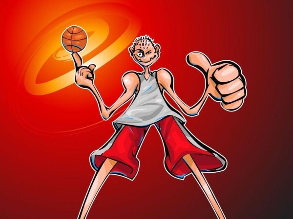 Открытка баскетболисту