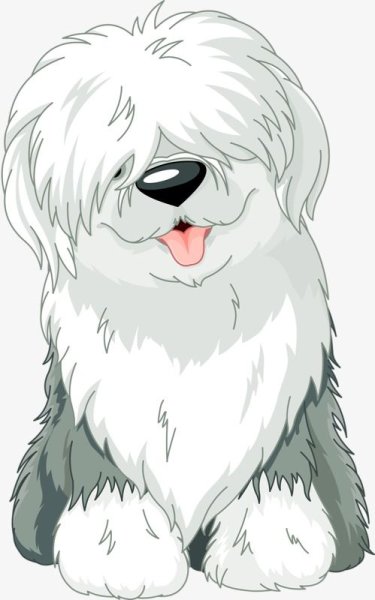 Лохматая собака из мультика