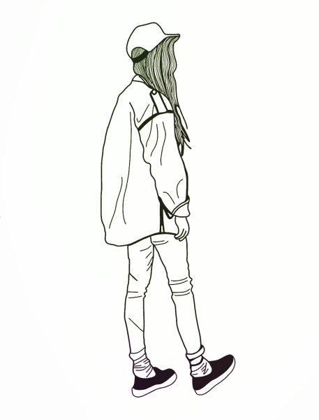 Раскраски девушки в стиле