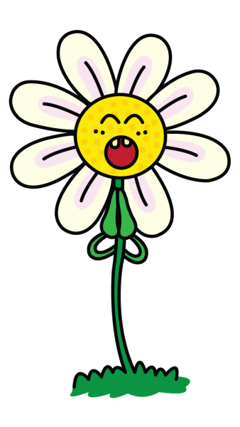 Цветочки мультяшные