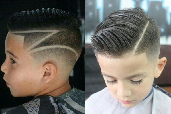 Стрижка для мальчика с выбритой полоской