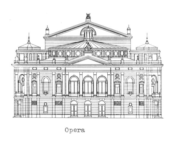 Здание Мариинского театра чертеж здания