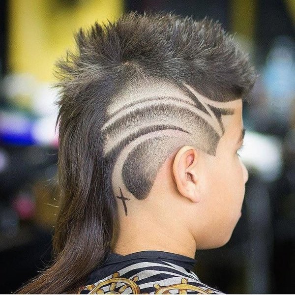 Узоры на прическах для мальчиков