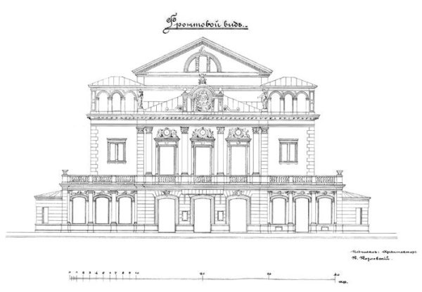 Мариинский театр фасад чертеж
