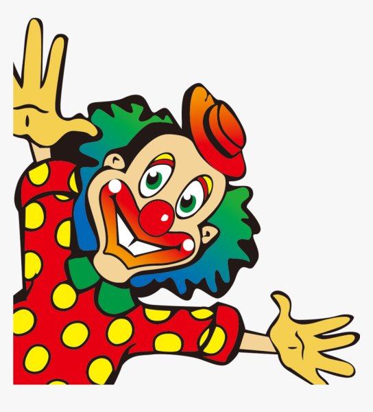 Клоун на прозрачном фоне