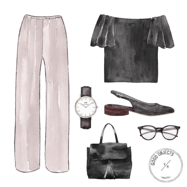 Модные Луки одежды срисовывать