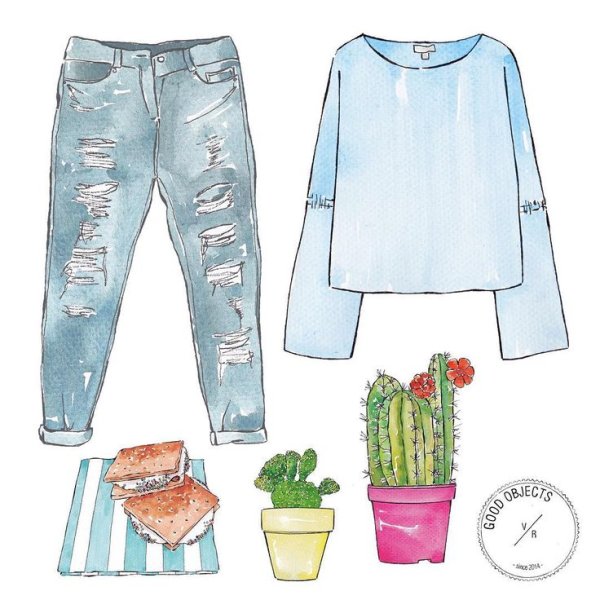 Одежда для подборки нарисованная