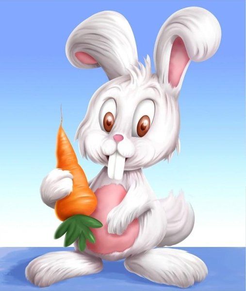 Заяц с морковкой