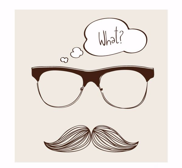 Нарисовать очки модные