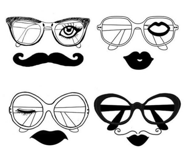 Очки для срисовки