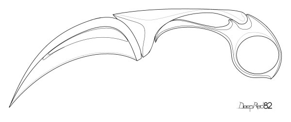 Керамбит для 3д ручки