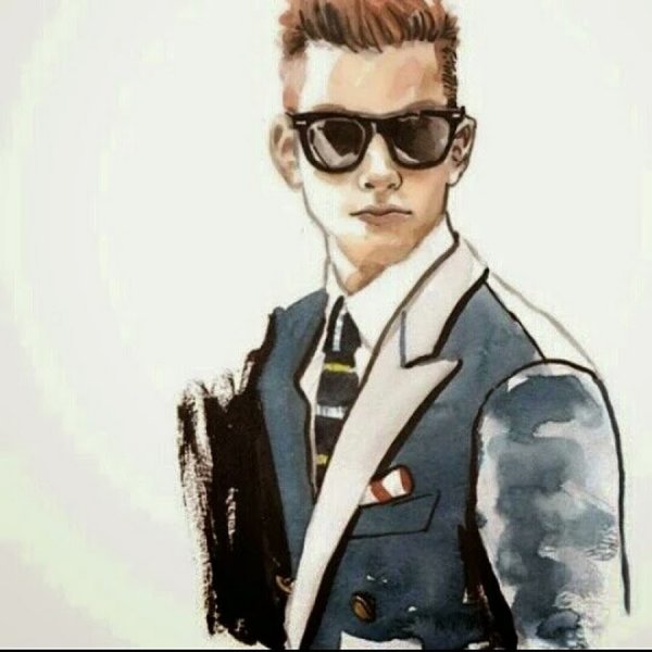 Стильная одежда мужчин для рисования