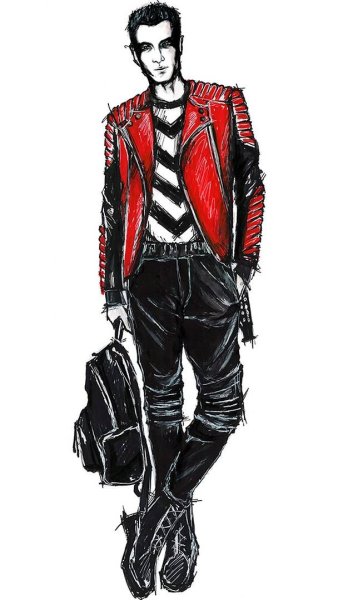 Стильный мультяшный мужчина