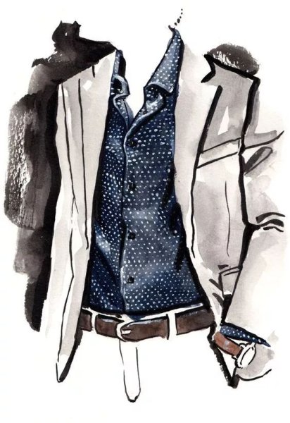 Фэшн иллюстрация мужчина