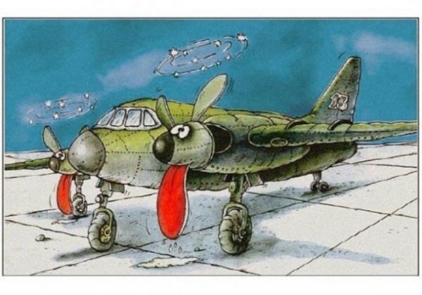 Карикатуры на самолеты