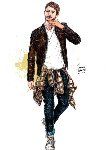 Модная иллюстрация мужчина