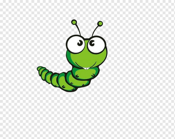 Гусеница без фона