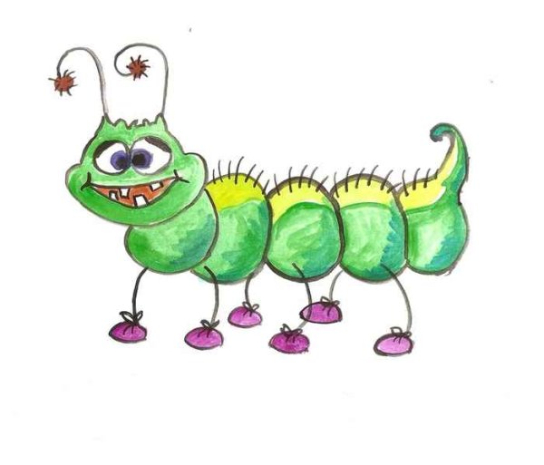 Смешная гусеничка