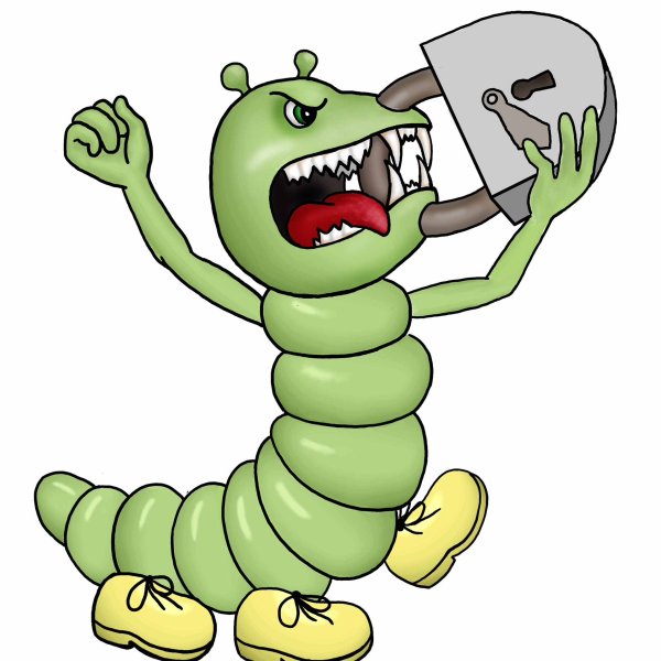 Червячок из яблока