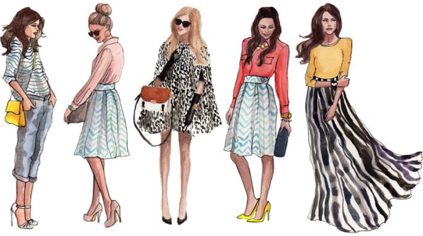 Стиль одежды иллюстрация