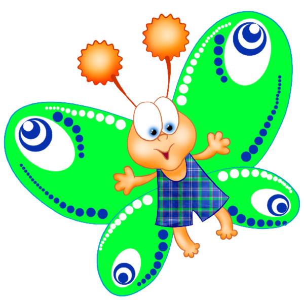 Бабочки мультяшные