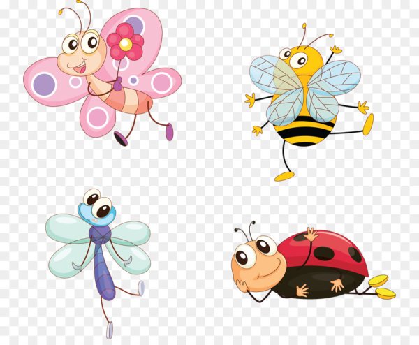 Красивые мультяшные бабочки